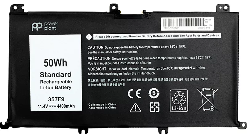 Акумулятор для ноутбука Dell 357F9 / 11,4V 4400mAh / NB440979 PowerPlant - фото 1