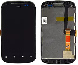 Дисплей HTC Explorer (A310e) с тачскрином и рамкой, оригинал, Black