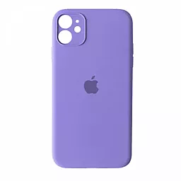 {"ru": "Чехол", "uk": "Чохол"} Silicone Case Full Camera Square для Apple iPhone 11 Lilac