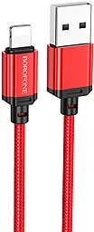 Кабель Borofone BX87 Sharp USB-A - Lightning 12w 2.4a 1м cable Red - фото Кабель Borofone BX87 Sharp USB-A - Lightning 12w 2.4a 1м cable Red