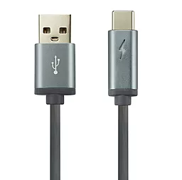 USB Кабель Canyon USB Type-C Cable c LED индикатором  Темно-сірий (CNS-USBC6DG)