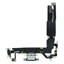 Нижній шлейф Apple iPhone 16 з роз'ємом зарядки, з мікрофоном Original - знятий з телефона Black