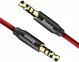 Аудіо кабель Baseus Yiven M30 AUX mini Jack 3.5mm M/M Cable 1.5 м black/red (CAM30-C91) - мініатюра 3