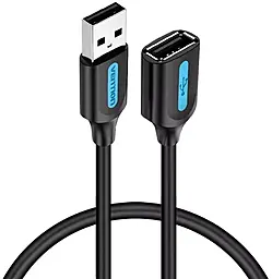 Кабель (шлейф) Vention USB2.0 AM/AF 1м чёрный (CBIBF) - фото Кабель (шлейф) Vention USB2.0 AM/AF 1м чёрный (CBIBF)