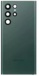 Задняя крышка корпуса Samsung Galaxy S22 Ultra 5G S908 со стеклом камеры Green - фото Задняя крышка корпуса Samsung Galaxy S22 Ultra 5G S908 со стеклом камеры Green