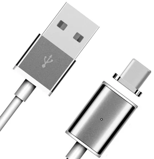 Магнитный кабель NICHOSI Magic Magnet Clip-On USB-A - Type-C 12w 2.4a 1м cable Black - фото 2