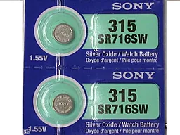 Батарейки Sony SR716SW (315) 1шт 1.55 V - мініатюра 2