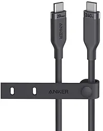 Мультимедійний кабель Anker Bio-Nylon USB4.0 Type-C - Type-C 4k 60hz 240w 5a 0.9м 20gbps PD data cable Black (A80N1H11) - фото Мультимедійний кабель Anker Bio-Nylon USB4.0 Type-C - Type-C 4k 60hz 240w 5a 0.9м 20gbps PD data cable Black (A80N1H11)