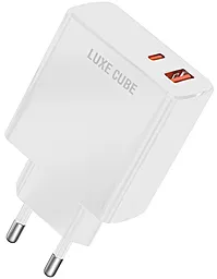 Мережевий зарядний пристрій Luxe Cube 36w PD/QC USB-A/USB-C ports home charger white