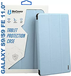 Чехол-книжка Soft Edge BeCover с креплением для стилуса для Samsung Galaxy Tab S9, S9 FE 11.0" Light Blue (710441) - фото Чехол-книжка Soft Edge BeCover с креплением для стилуса для Samsung Galaxy Tab S9, S9 FE 11.0" Light Blue (710441)