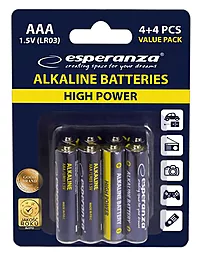 Батарейки Esperanza AAA / LR03 Alkaline (EZB104) BLISTER CARD 8шт