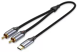 Аудио кабель Vention USB Type-C - 2хRCA M/M Cable 1.5 м black (BGUHG) - миниатюра 2