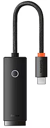 Сетевая карта Baseus Lite Series Ethernet Adapter USB-C - RJ45 1000Mbps Black (WKQX000301)