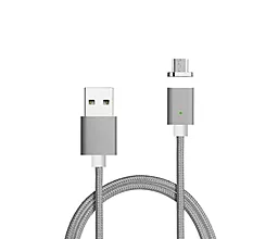 Кабель EasyLife Magnetic USB-A - micro USB 12w 2.4a 1м cable Gray - фото Кабель EasyLife Magnetic USB-A - micro USB 12w 2.4a 1м cable Gray