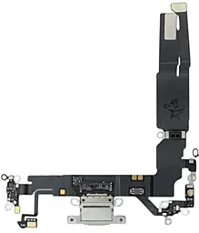 Нижний шлейф Apple iPhone 17 c разъемом зарядки, с микрофоном, (USA version), Original - снят с телефона White - фото Нижний шлейф Apple iPhone 17 c разъемом зарядки, с микрофоном, (USA version), Original - снят с телефона White
