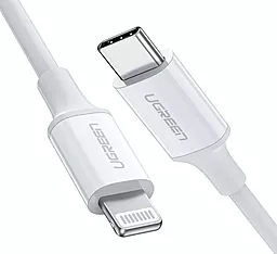 USB PD Кабель Ugreen US171 MFI 20w 3a 0.25m USB Type-C - Lightning cable white (60746) - мініатюра 2