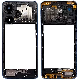 Рамка корпуса Infinix Hot 30i со стеклом камеры Glacier Blue - фото Рамка корпуса Infinix Hot 30i со стеклом камеры Glacier Blue