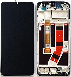 Дисплей Oppo A57 4G, A57 5G, A57e, A57s с тачскрином и рамкой, Black