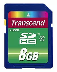 Карта пам'яті Transcend SDHC 8GB Class 4 (TS8GSDHC4) - фото Карта пам'яті Transcend SDHC 8GB Class 4 (TS8GSDHC4)