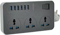 Сетевой фильтр (удлинитель) Voltronic TВ-Т09 2200w 240V 10a 3 розетки 4xUSB-A 2м чёрный - фото Сетевой фильтр (удлинитель) Voltronic TВ-Т09 2200w 240V 10a 3 розетки 4xUSB-A 2м чёрный