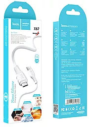 Кабель Hoco X67 Nano Silicone USB-A - micro USB 12w 2.4a 1м cable White - миниатюра 3 Кабель Hoco X67 Nano Silicone USB-A - micro USB 12w 2.4a 1м cable White - миниатюра 3