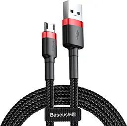 Кабель Baseus Cafule USB-A - micro USB 12w 2.4a 1м cable Red/Black (CAMKLF-B91) - фото Кабель Baseus Cafule USB-A - micro USB 12w 2.4a 1м cable Red/Black (CAMKLF-B91)