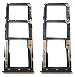 Держатель (лоток) Сим карты Xiaomi Redmi A2 / Redmi A2 Plus и карты памяти Dual SIM Black