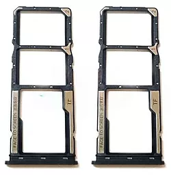 Держатель (лоток) Сим карты Xiaomi Redmi A2 / Redmi A2 Plus и карты памяти Dual SIM Black - фото Держатель (лоток) Сим карты Xiaomi Redmi A2 / Redmi A2 Plus и карты памяти Dual SIM Black