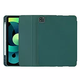 Чехол для планшета Coteetci Liquid Silicone Pen Slot Case для Apple iPad Air 10.9" 2020, 2022, iPad Pro 11" 2018, 2020, 2021, 2022 Dark Green (61010-DG) - фото Чехол для планшета Coteetci Liquid Silicone Pen Slot Case для Apple iPad Air 10.9" 2020, 2022, iPad Pro 11" 2018, 2020, 2021, 2022 Dark Green (61010-DG)