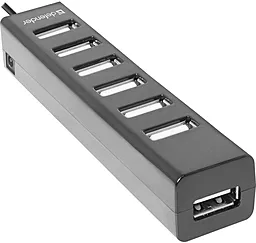 USB хаб Defender Quadro Swift 7xUSB 2.0 Black (83203) - миниатюра 2