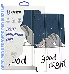 Чехол для планшета BeCover Smart Case для Oppo Pad Neo (OPD2302)/ Oppo Pad Air2 11.4" Good Night (710986) - фото Чехол для планшета BeCover Smart Case для Oppo Pad Neo (OPD2302)/ Oppo Pad Air2 11.4" Good Night (710986)