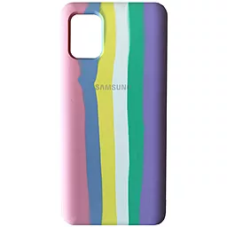 Чехол Epik Silicone Cover Full Rainbow для Samsung Galaxy A31 Розовый / Сиреневый