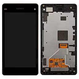 Дисплей Sony Xperia Z1 Compact (D5503, SO-02F) з тачскріном і рамкою, оригінал, Black