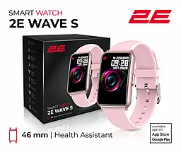 Смарт-годинник 2E Wave S 46mm Pink (2E-CWW11PK) - фото Смарт-годинник 2E Wave S 46mm Pink (2E-CWW11PK)