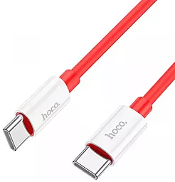 Кабель Hoco X87 Magic Silicone USB Type-C - Type-C 60w 3a 1м PD cable Red - мініатюра 2