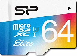 Карта пам'яті Silicon Power microSDXC 64GB Elite Class 10 UHS-I U1 + SD-адаптер (SP064GBSTXBU1V21SP) - мініатюра 2