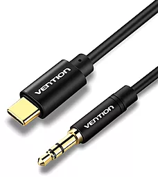Аудио кабель Vention Aux mini Jack 3.5 mm - USB Type-C M/M Cable 1 м чёрный (BGABF)