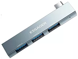 USB хаб Essager Fengyang 3-in-1 grey (EHBC03-FY0G-P)