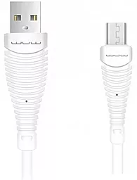 Кабель WUW X76 USB-A - micro USB 12w 2.4a 1м cable White - фото Кабель WUW X76 USB-A - micro USB 12w 2.4a 1м cable White