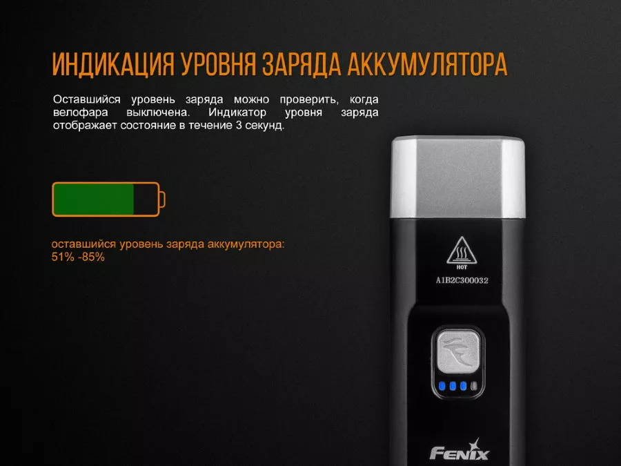 Велофара Fenix BC25R Cree XP-G3 - фото 15