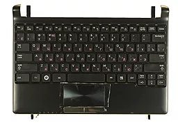 Клавиатура для ноутбука Samsung N250 NP-N250 N250P с топ панелью черная