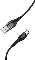 Кабель XO NB138 Led Display USB-A - micro USB 10.5w 1м cable Black - мініатюра 2