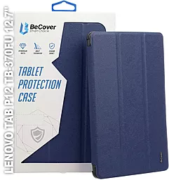 Чехол для планшета BeCover Smart Case для Lenovo Tab P12 TB-370FU 12.7" Deep Blue (710057) - фото Чехол для планшета BeCover Smart Case для Lenovo Tab P12 TB-370FU 12.7" Deep Blue (710057)