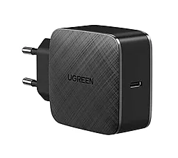Мережевий зарядний пристрій з швидкою зарядкою Ugreen CD217 65w GaN PD USB-C fast charger black (70817)
