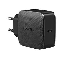 Мережевий зарядний пристрій з швидкою зарядкою Ugreen CD217 GaN PD QC4.0 Fast Charger 65W 3A Black (70817)