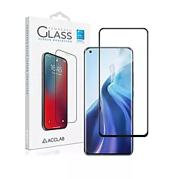 Защитное стекло ACCLAB Full Glue для Xiaomi Mi 11 Черное (1283126535437)
