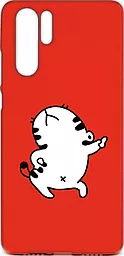 Чехол TOTO Cartoon Huawei P30 Pro Cat Red (F_97097)
