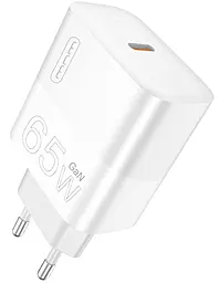 Сетевое зарядное устройство WUW C205 65w GaN PD USB-C fast charger white - фото Сетевое зарядное устройство WUW C205 65w GaN PD USB-C fast charger white