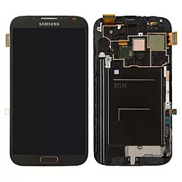 Дисплей Samsung Galaxy Note 2 N7100, N7105 с тачскрином и рамкой, оригинал, Black - фото Дисплей Samsung Galaxy Note 2 N7100, N7105 с тачскрином и рамкой, оригинал, Black