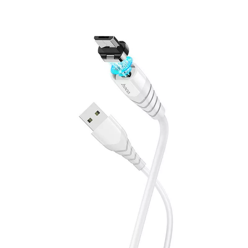 Кабель Hoco X63 Racer USB-A - micro USB 12w 2.4a 1м cable White - фото 1